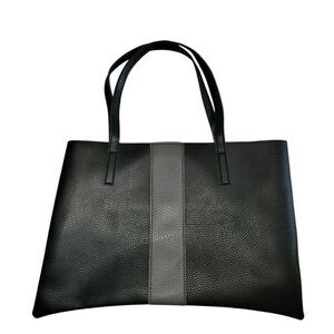 Vince Camuto luck tote black with with gray stripe. ^